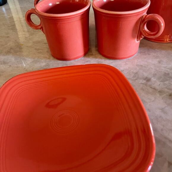 Fiesta coffee mug Persimmon orange set of two - Picture 8 of 8